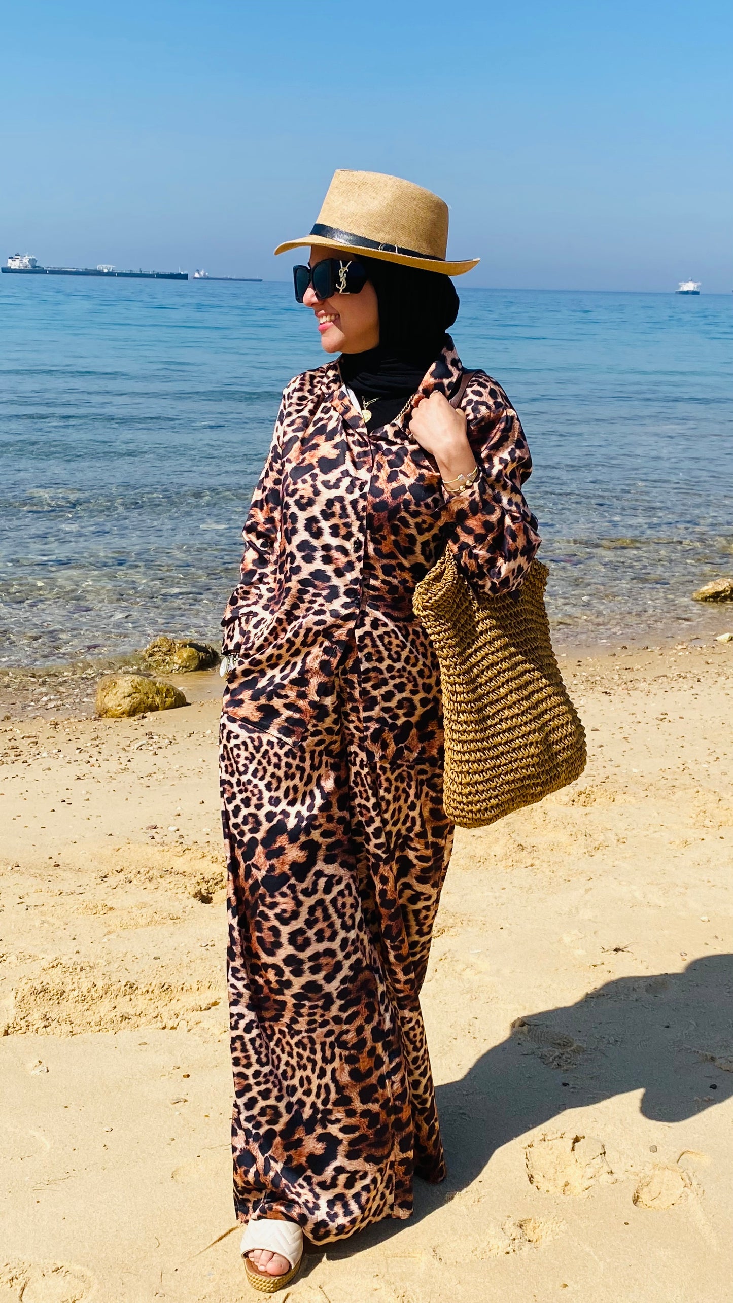 Leopard Satin Set