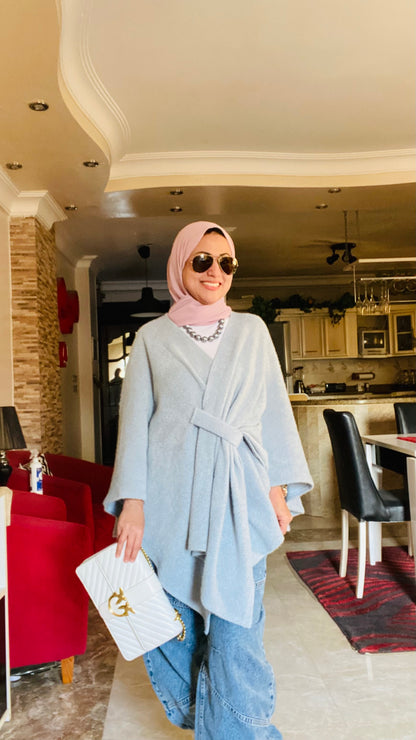 Plain Knitted Poncho