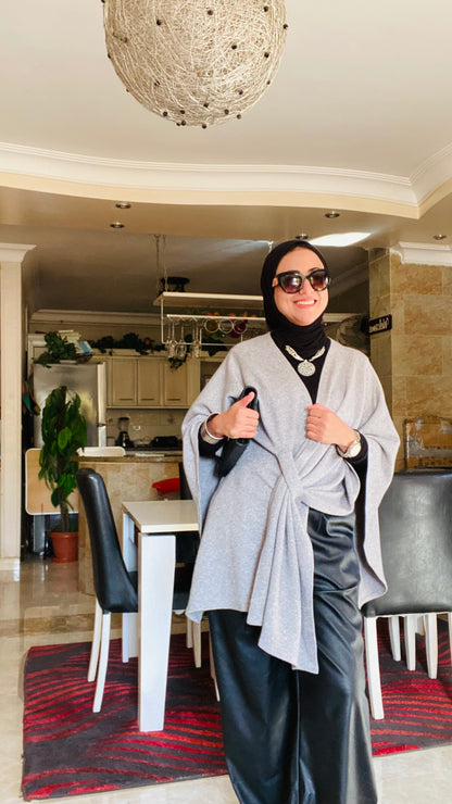 Shimmer Knitted Poncho