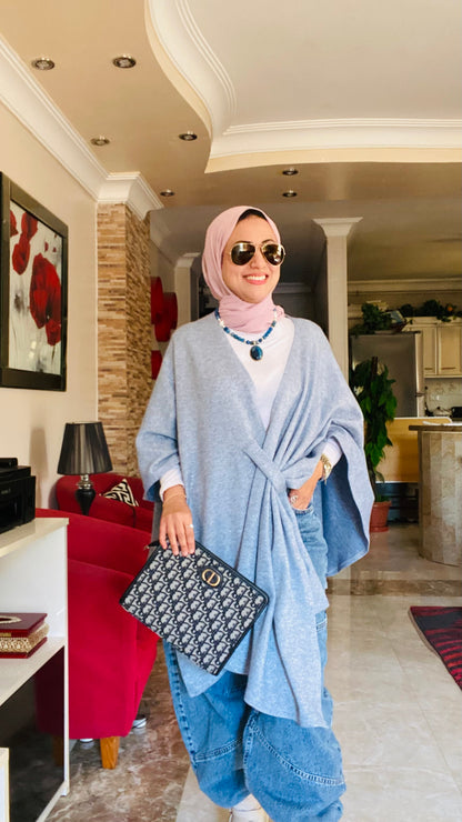 Shimmer Knitted Poncho