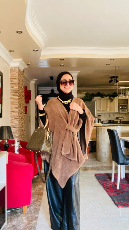 Plain Knitted Poncho