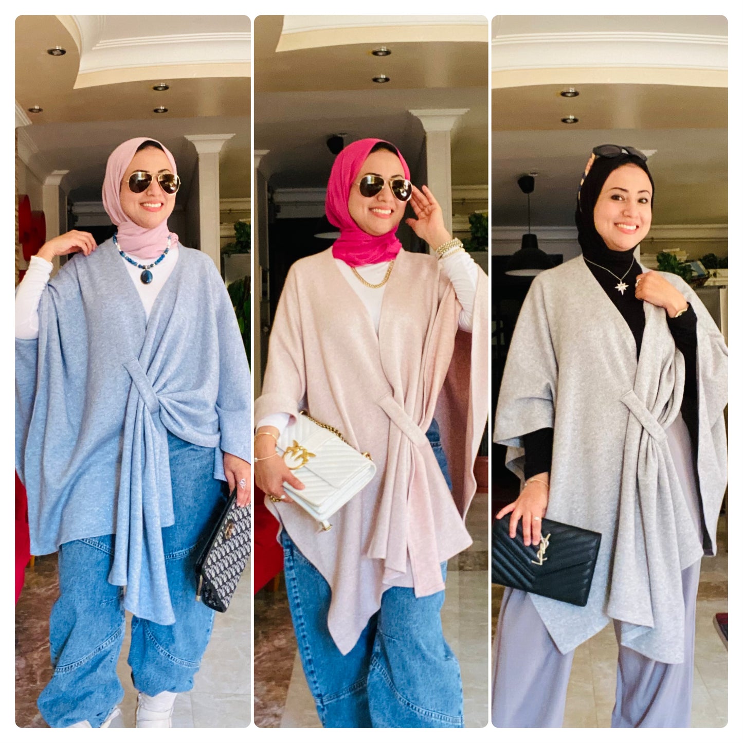 Shimmer Knitted Poncho