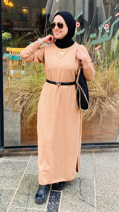 Long Camel Dress