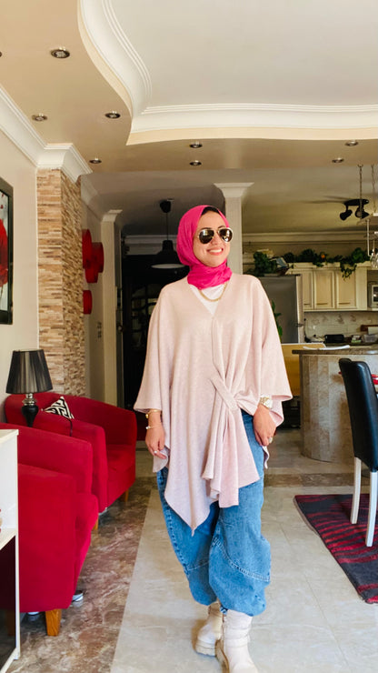 Shimmer Knitted Poncho