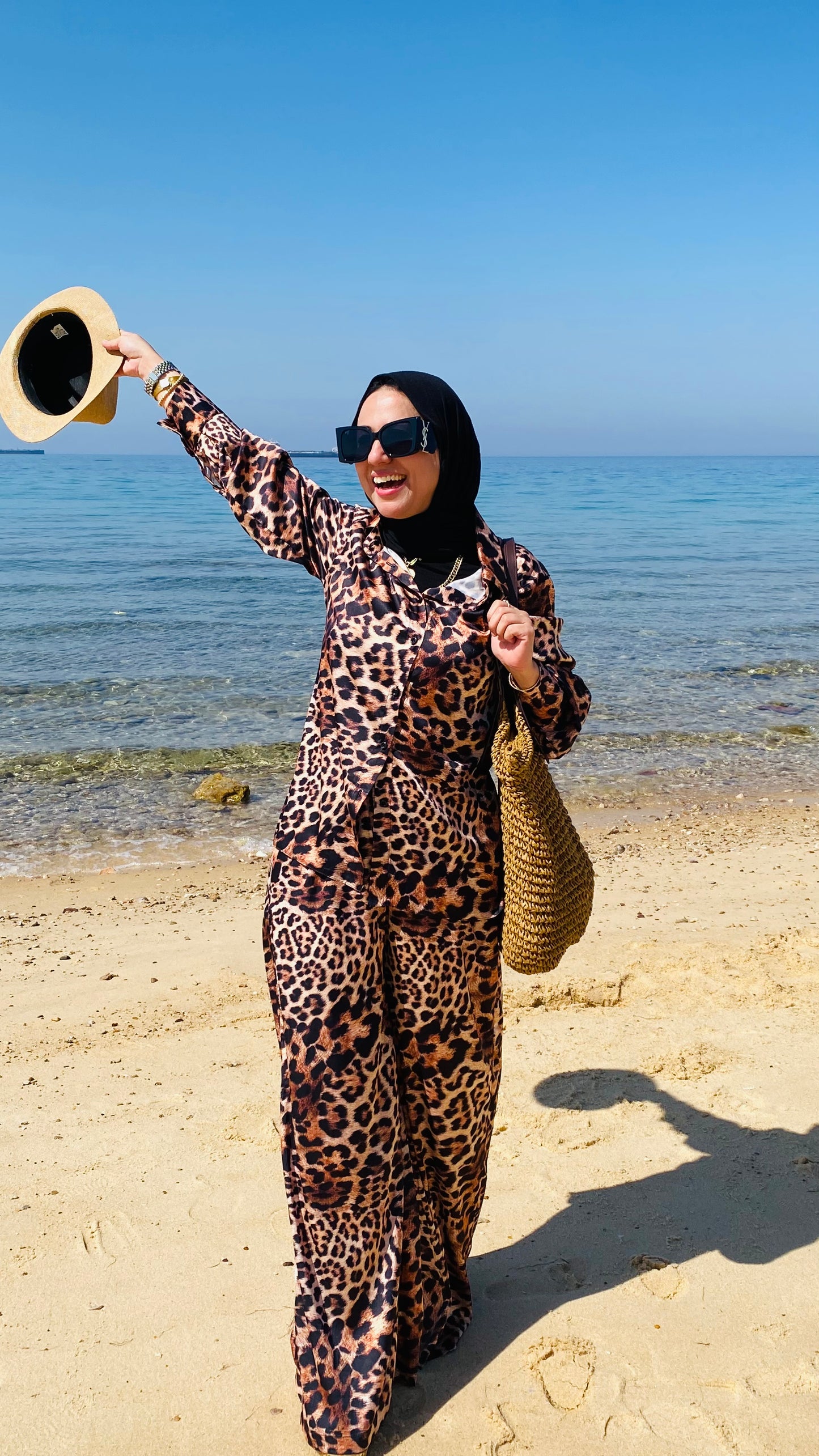 Leopard Satin Set