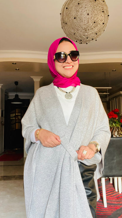 Shimmer Knitted Poncho