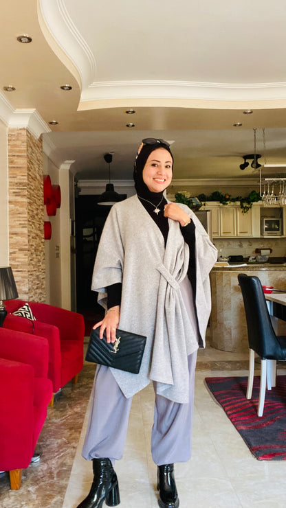 Shimmer Knitted Poncho