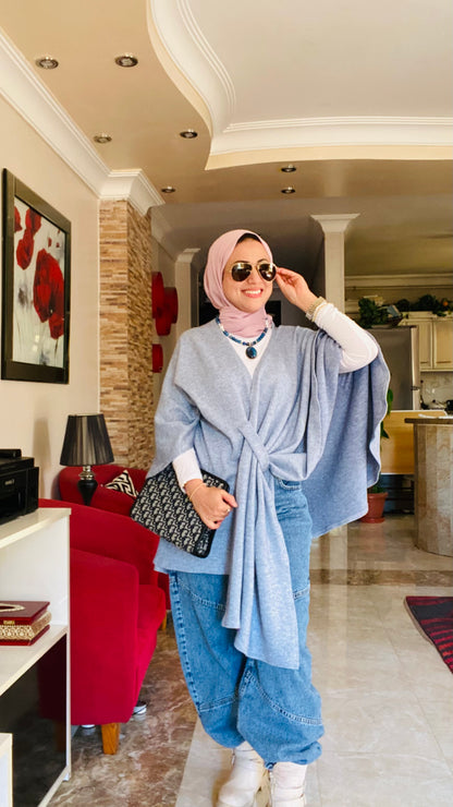 Shimmer Knitted Poncho