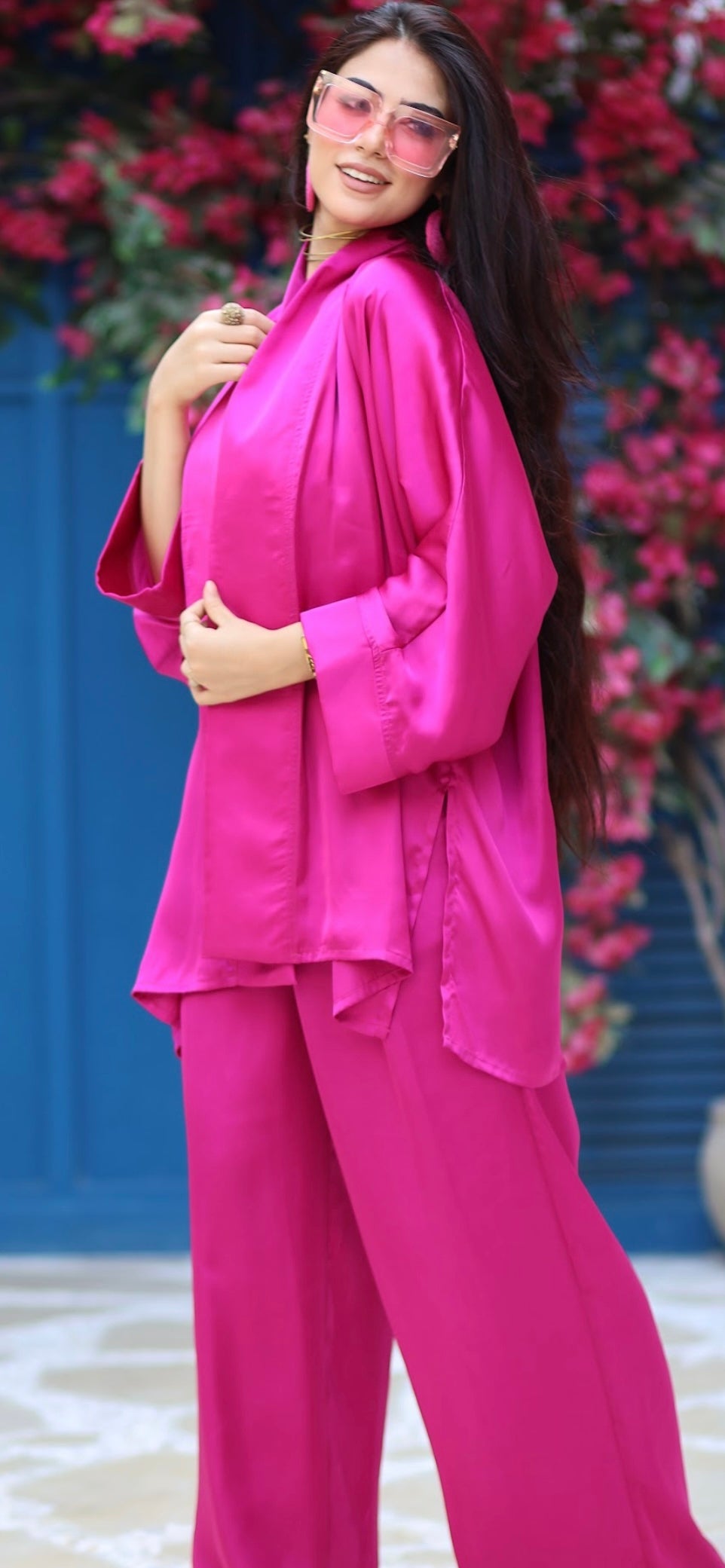 Set Fuchsia Satin