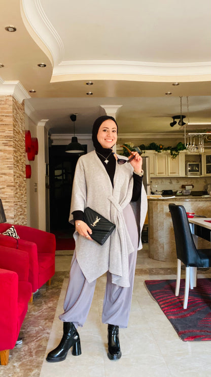 Shimmer Knitted Poncho