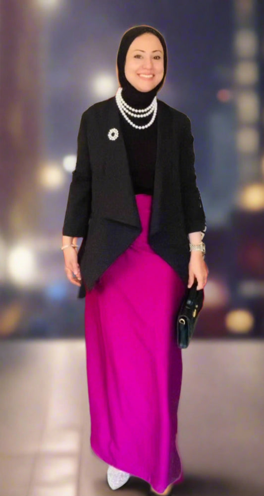 Wrapped Satin Skirt
