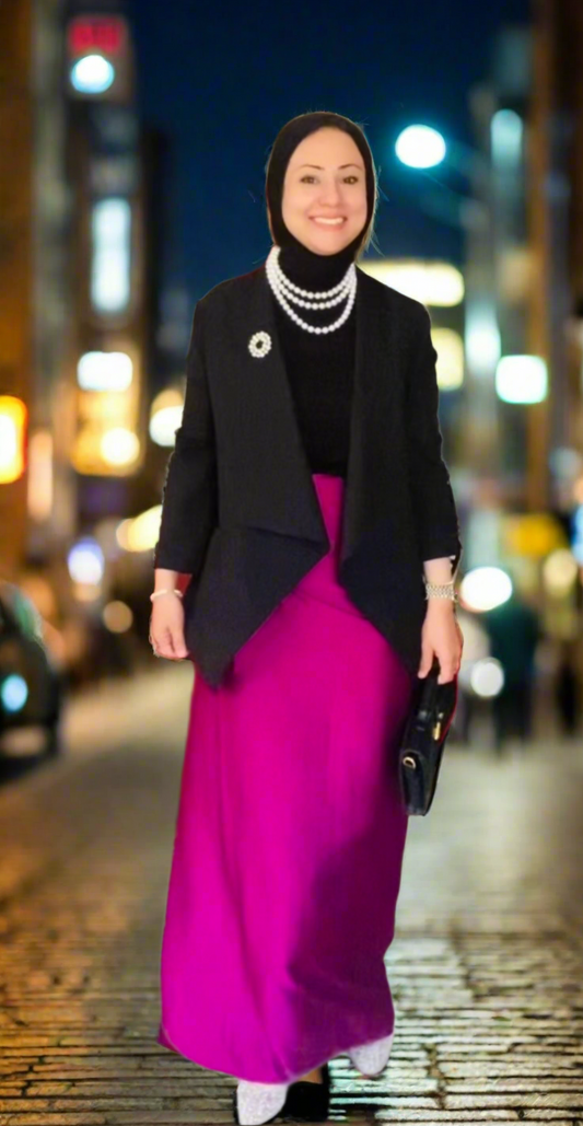 Wrapped Satin Skirt